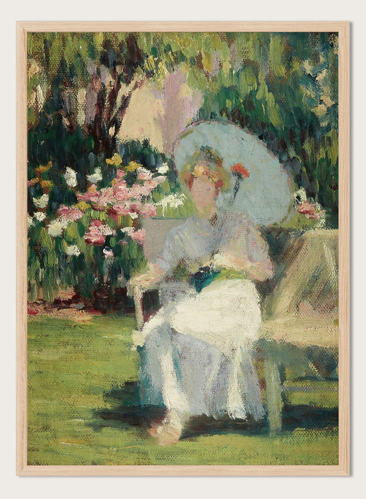 "Portrait of Alice L. Riddle Kindler in the Phlox Garden" Art Print
