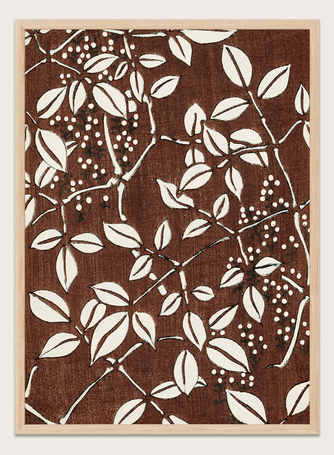 Watanabe Seitei Leaf Pattern Art Print