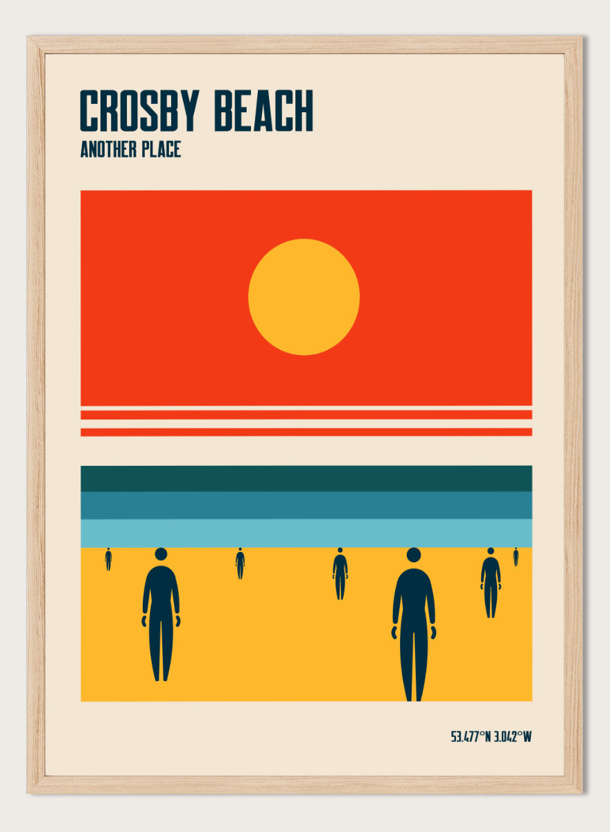 Minimalist beach art print titled &