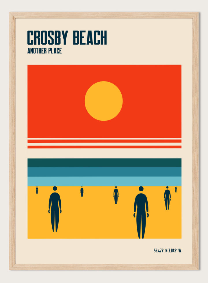 Minimalist beach art print titled &