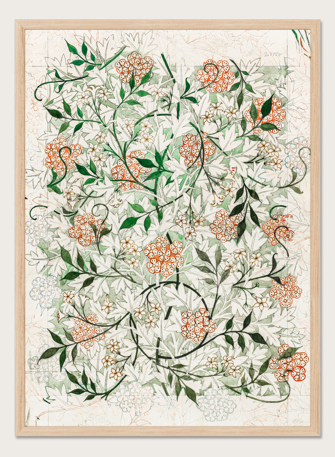 William Morris Jasmine Pattern Art Print
