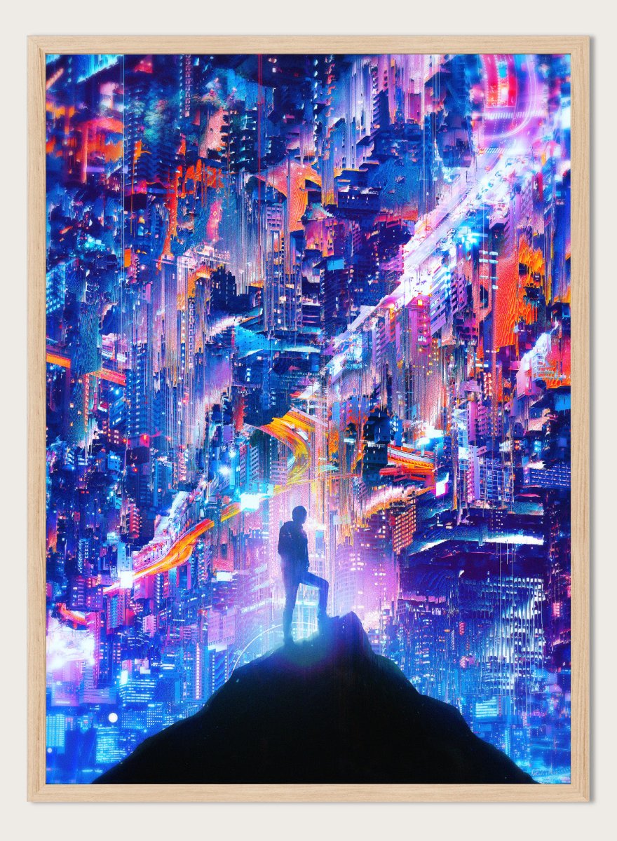 Nicebleed - Neon City Dreamer Licensed Fine Art Print (Framed