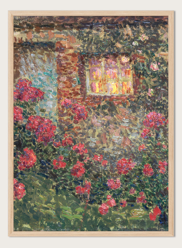 "Cottage Among the Roses" Art Print