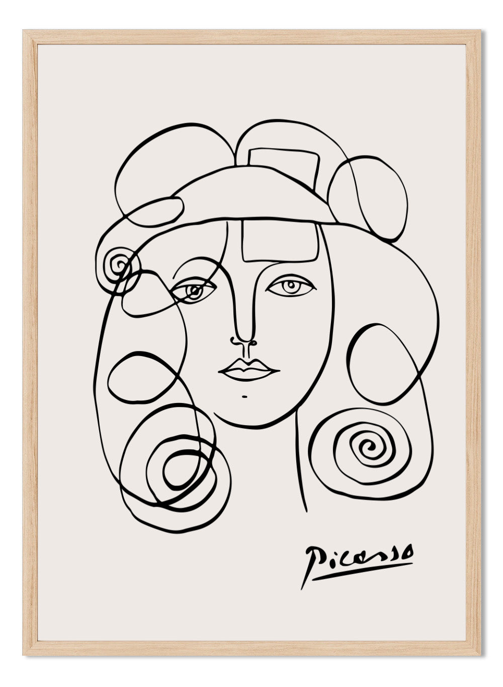Picasso Portrait of Francoise Wall Art Print | Vintage Exhibition