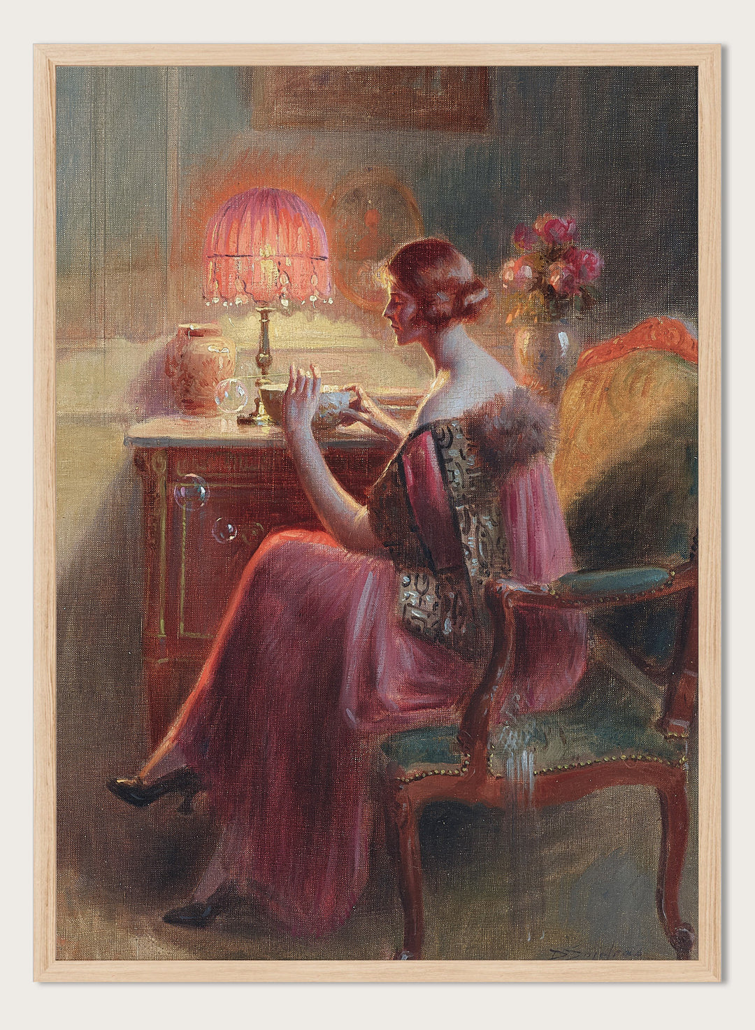 "Blowing Bubbles" Art Print