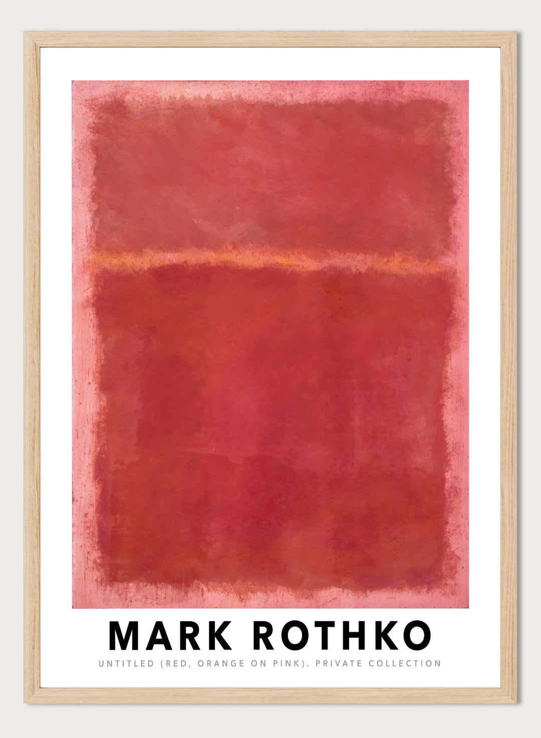 Mark Rothko Untitled (Red, Orange on Pink) 1968 Art Print