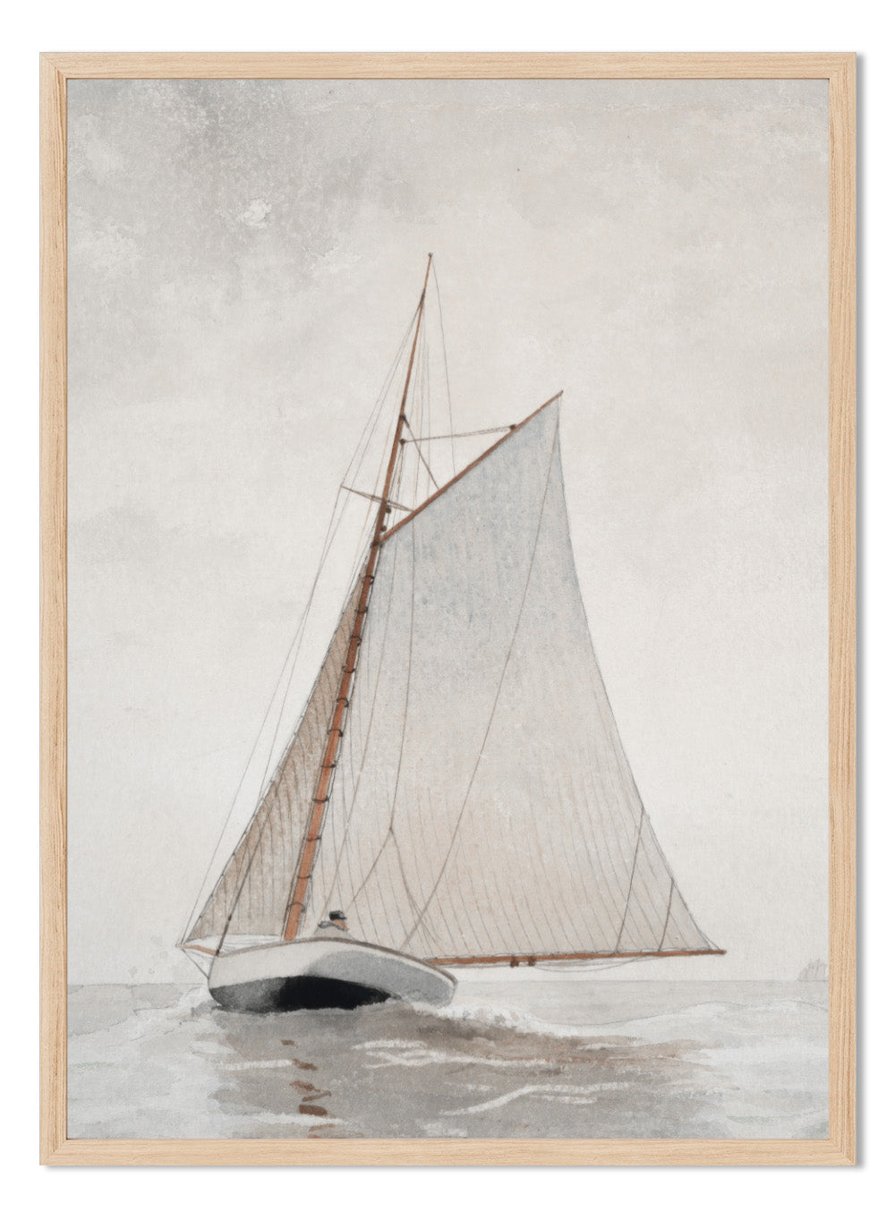 "Sailing off Gloucester" Art Print