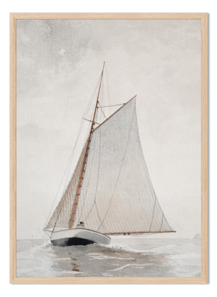 "Sailing off Gloucester" Art Print