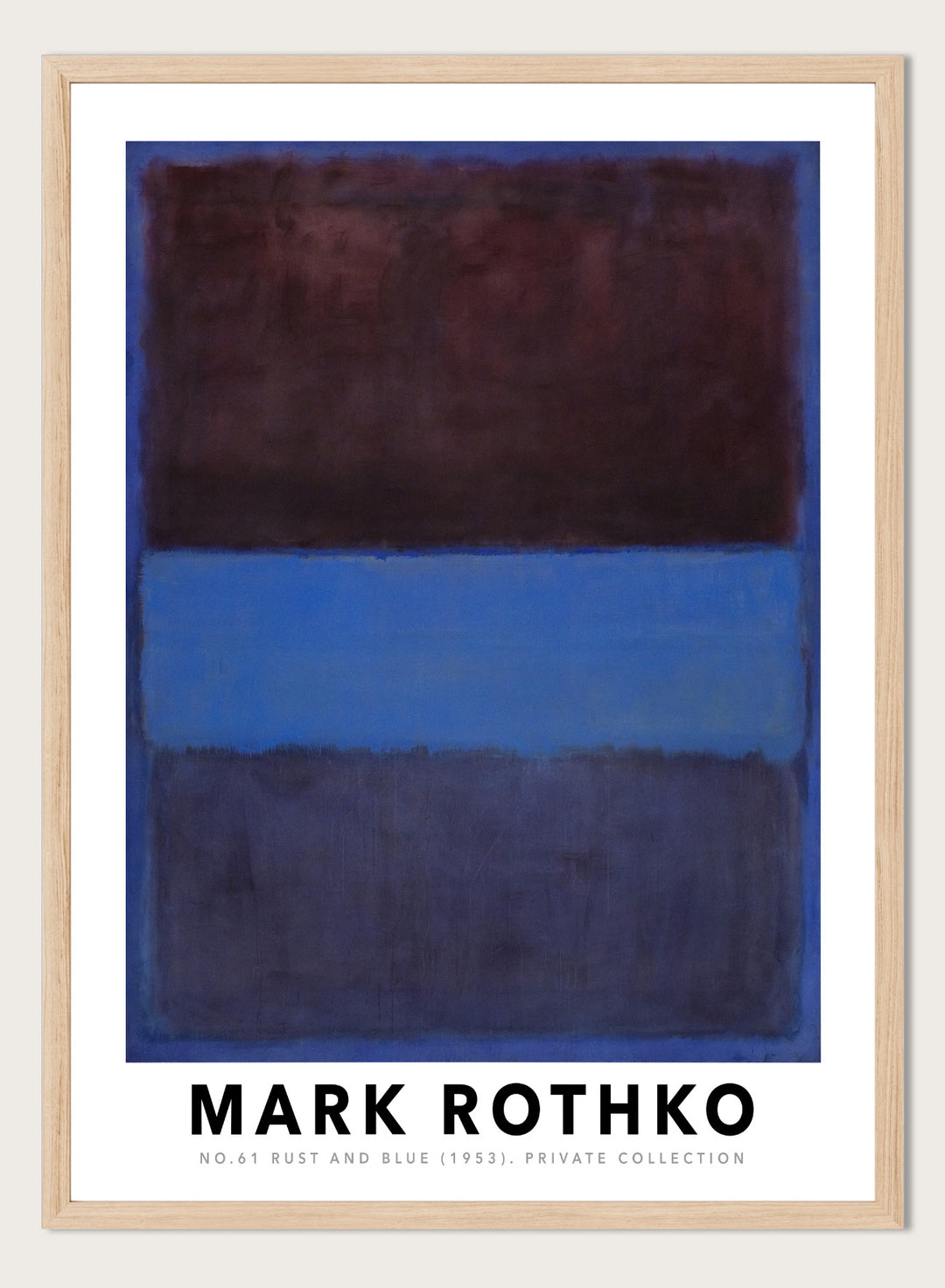 Mark Rothko No. 61 Rust and Blue 1953 Art Print