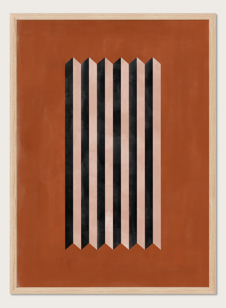 Elena Ristova - Folded Stripe Illusion Art Print