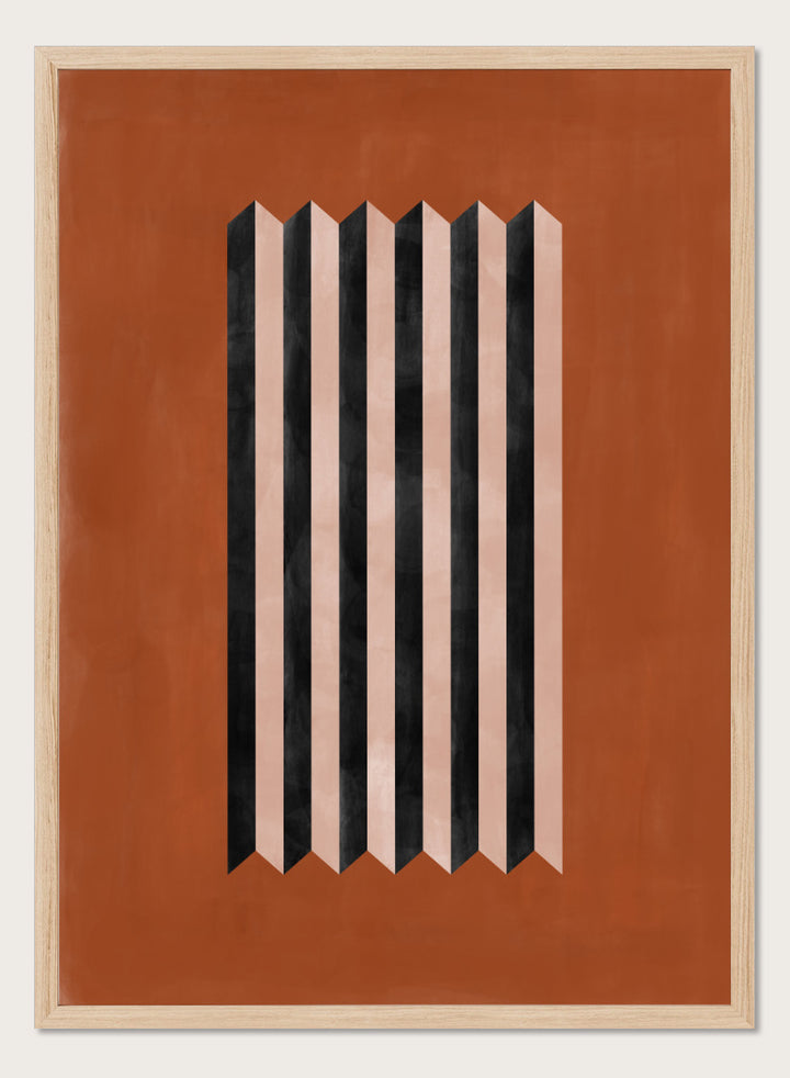 Elena Ristova - Folded Stripe Illusion Art Print