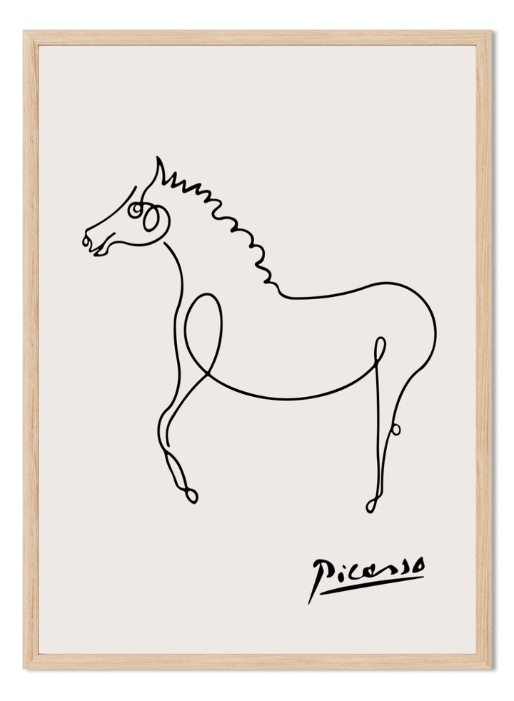 Pablo Picasso Horse Sketch Line Art Print