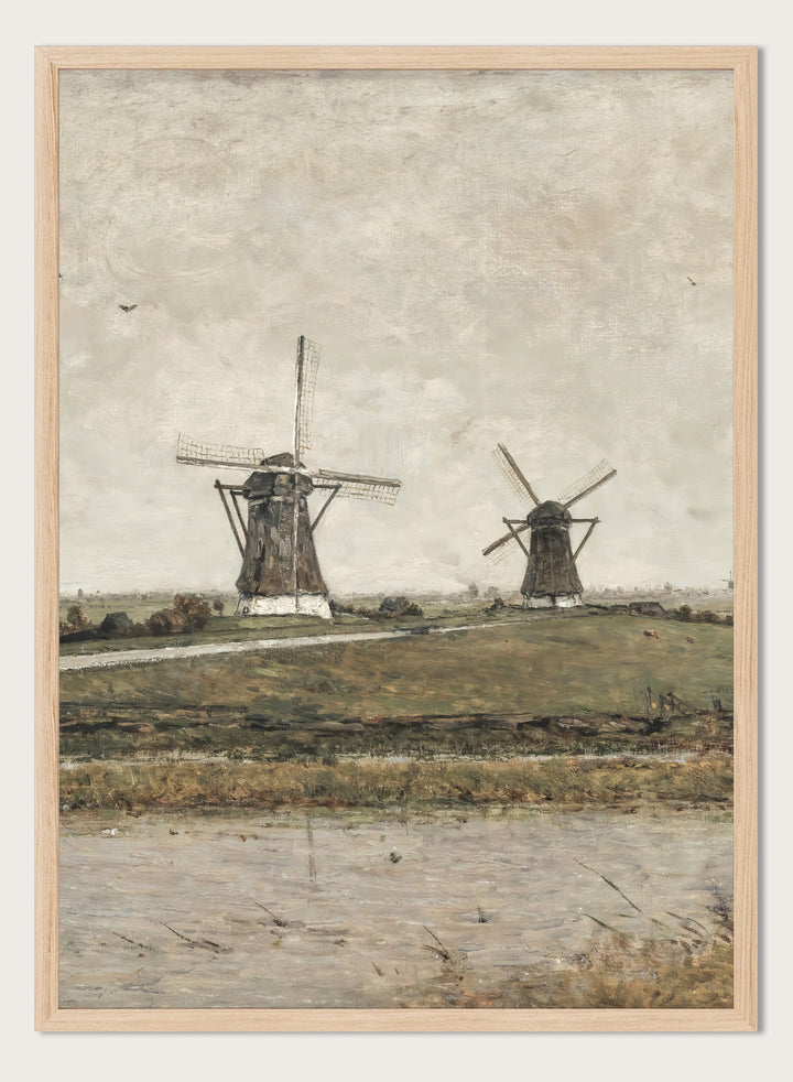 "Polder with Mills near Overschie" Art Print
