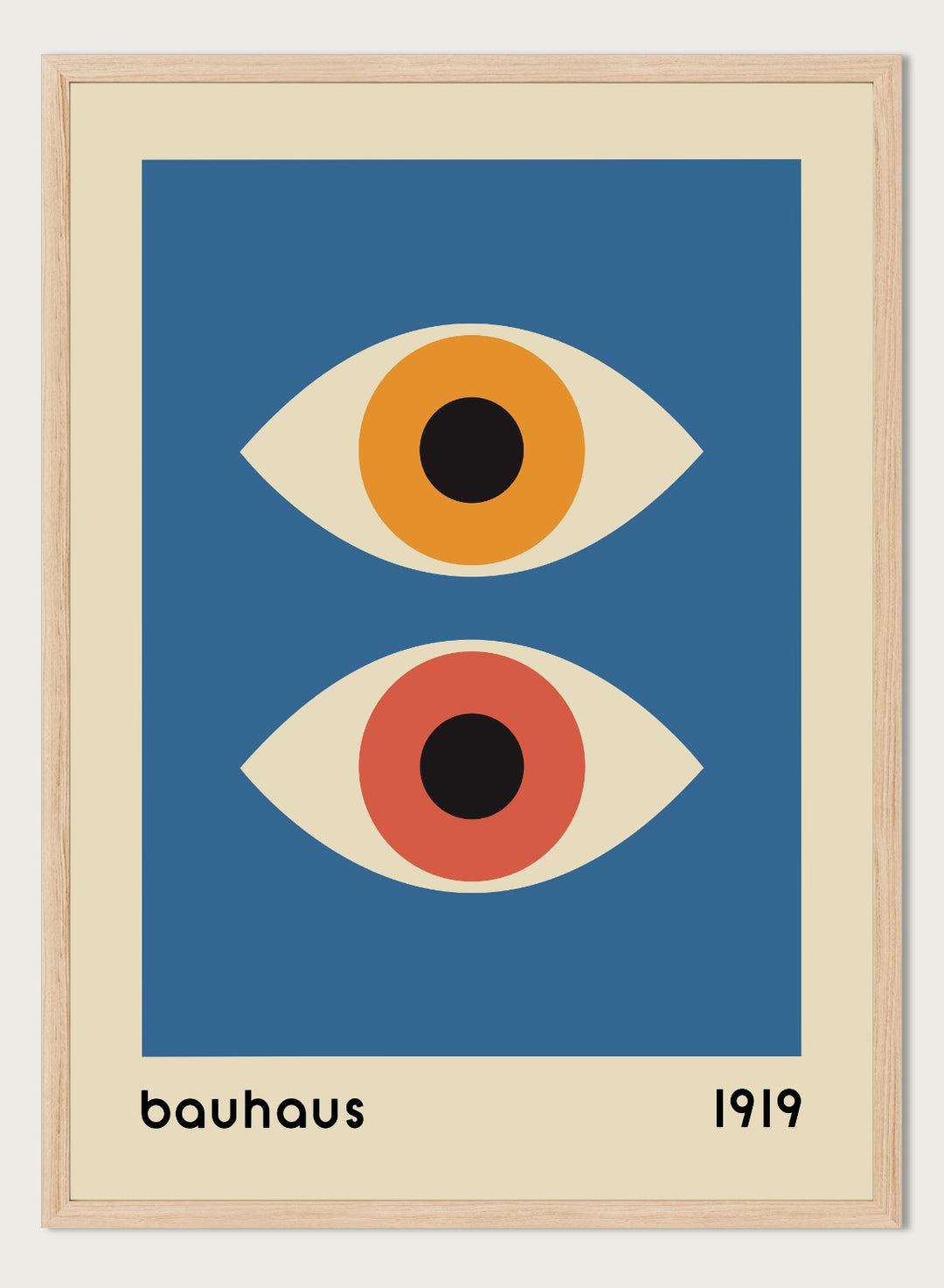 Bauhaus Geometric Eyes Art Print
