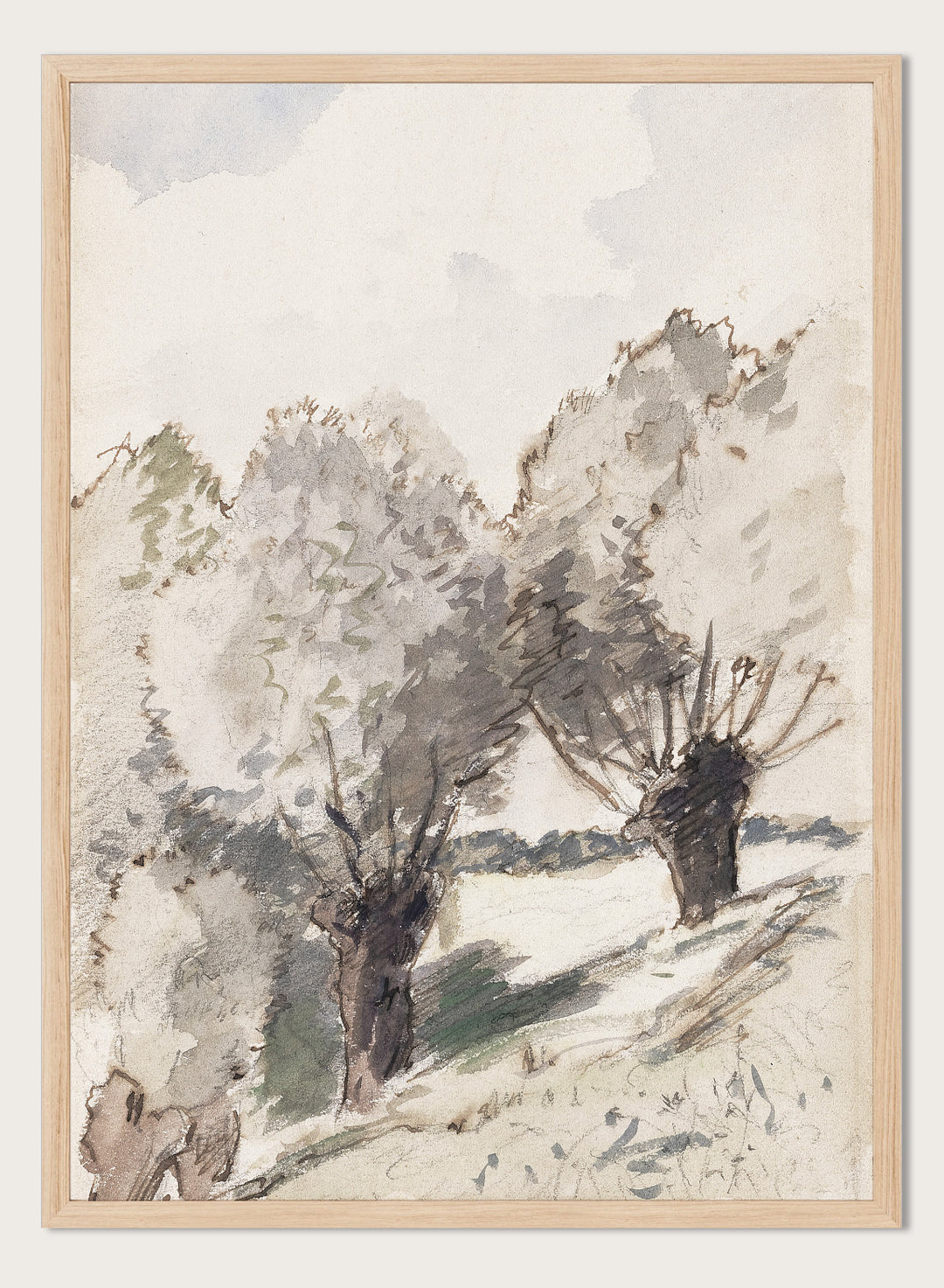 "Paysage aux arbres" Art Print