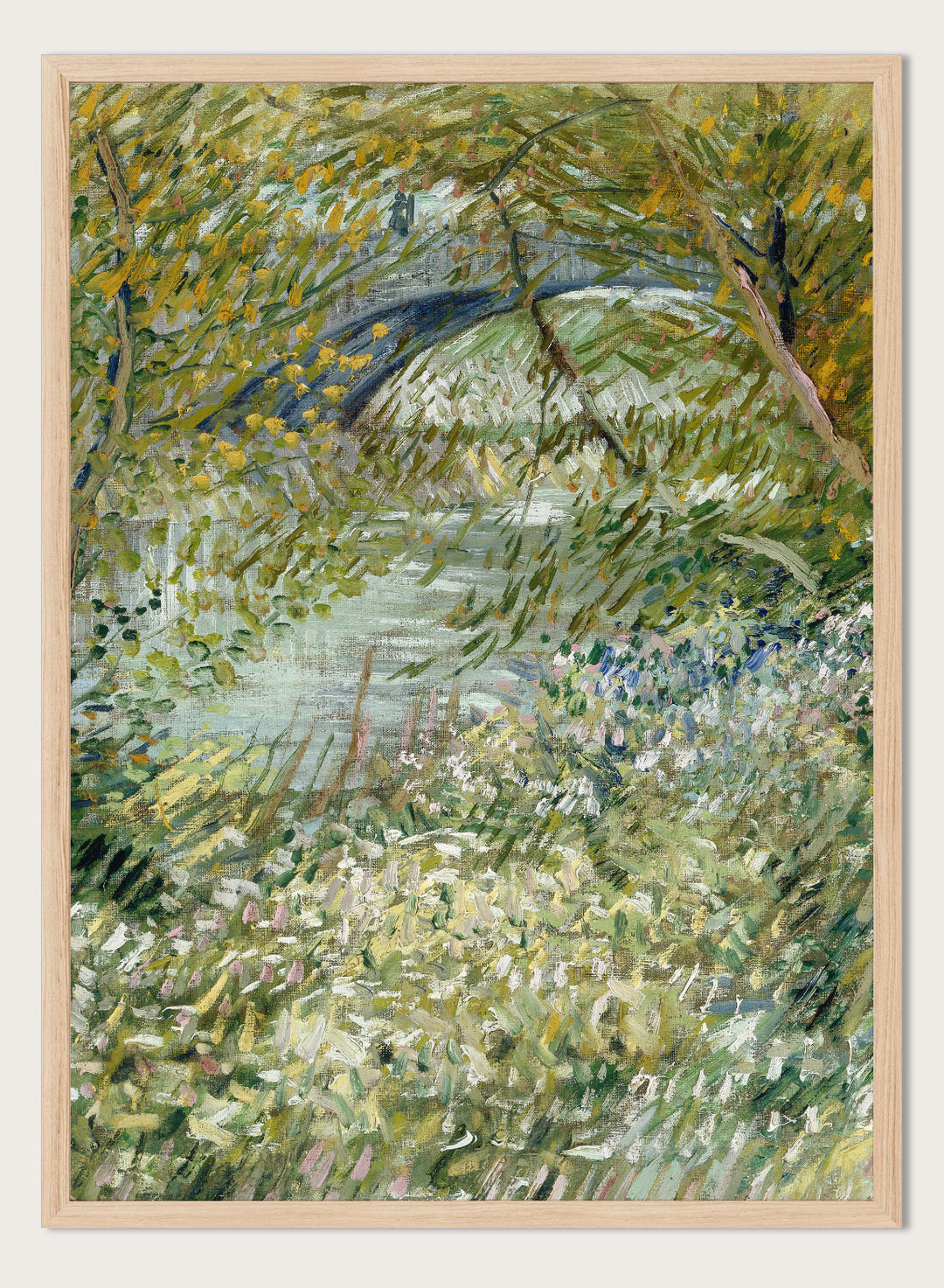 Van Gogh River Bank in Springtime Art Print