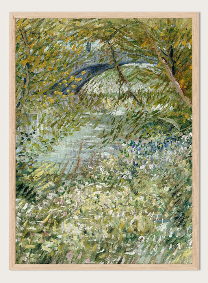 Van Gogh River Bank in Springtime Art Print