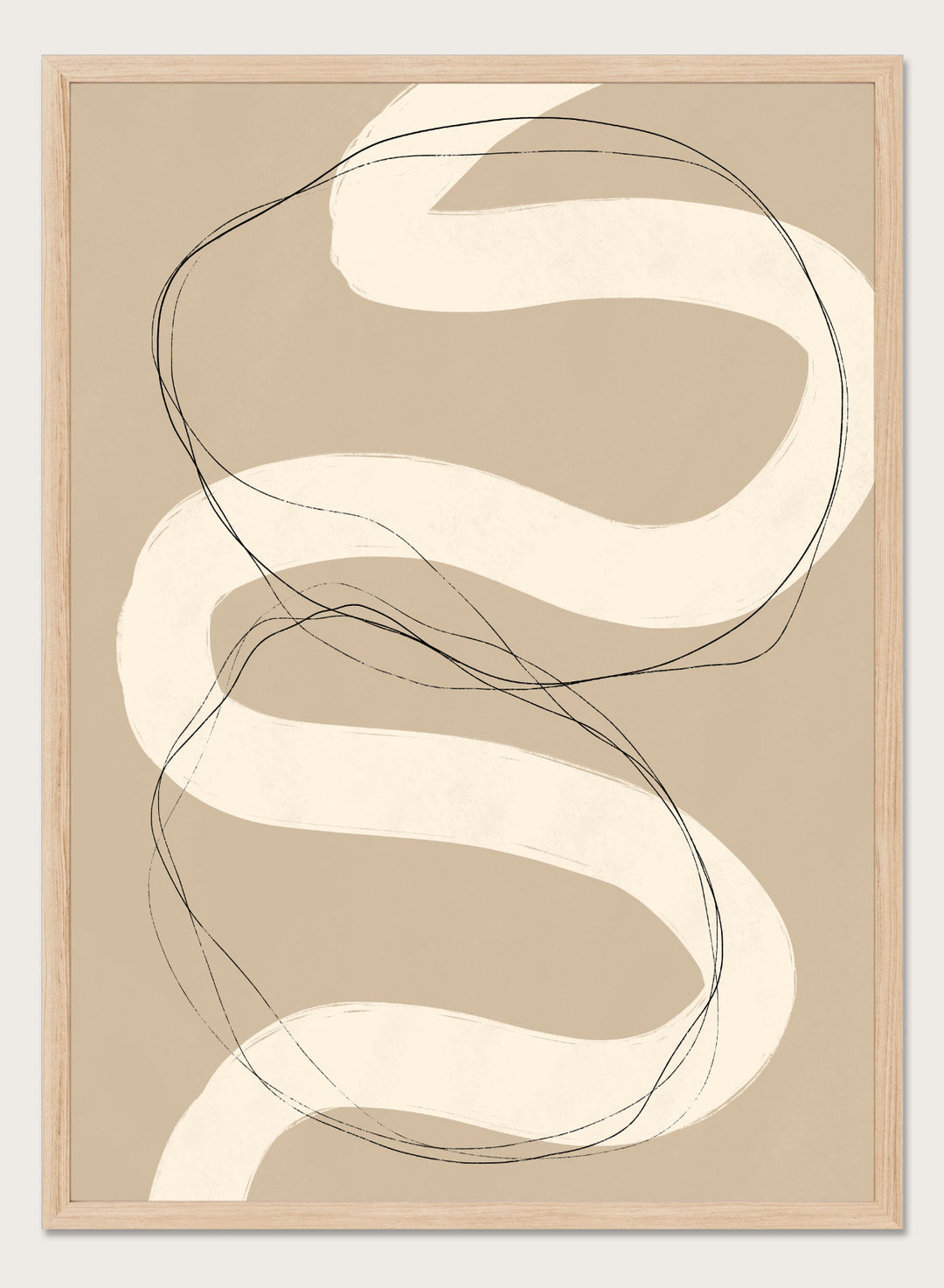 Beige Abstraction No.01 Art Print