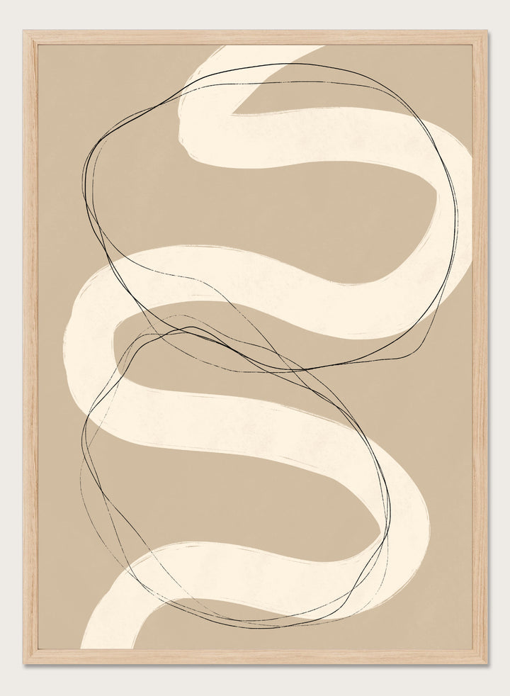 Beige Abstraction No.01 Art Print