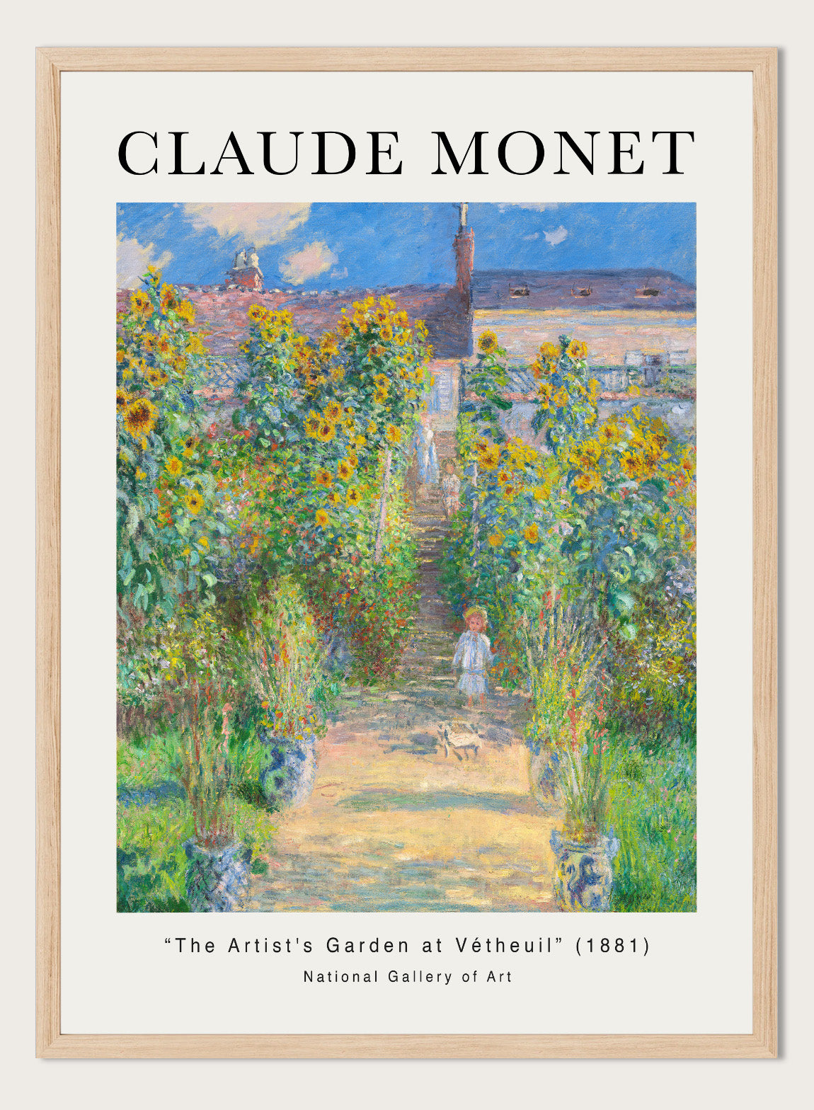 Claude Monet The Artist's Garden at Vétheuil 1881 Vintage Poster