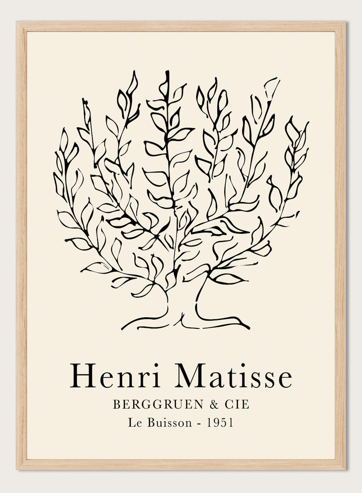Le Buisson Tree Sketch 1951 by Henri Matisse Print