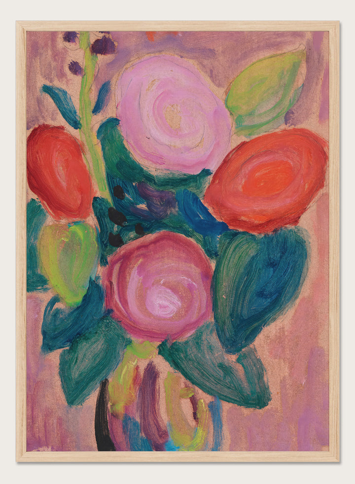 "Bouquet of Flowers in a Vase" Art Print
