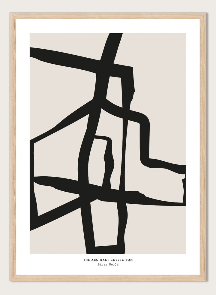 Minimalist Mid Century Modern Lines Art Print AB09