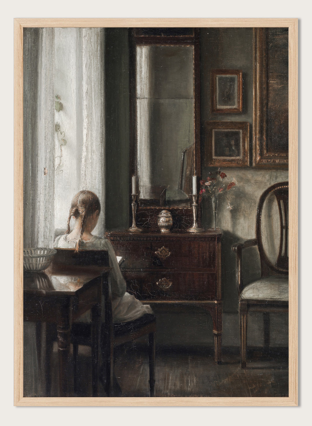 "Interior with a Girl Reading" Art Print