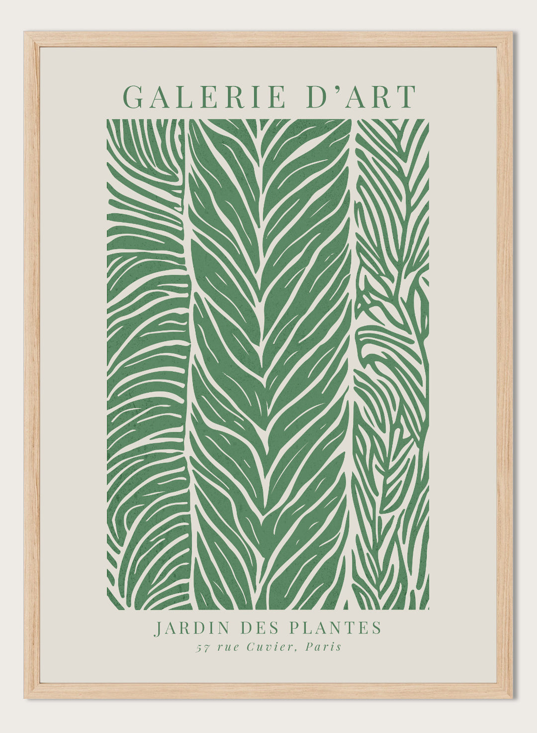 Green Garden of Plants Abstract Foliage Art Print