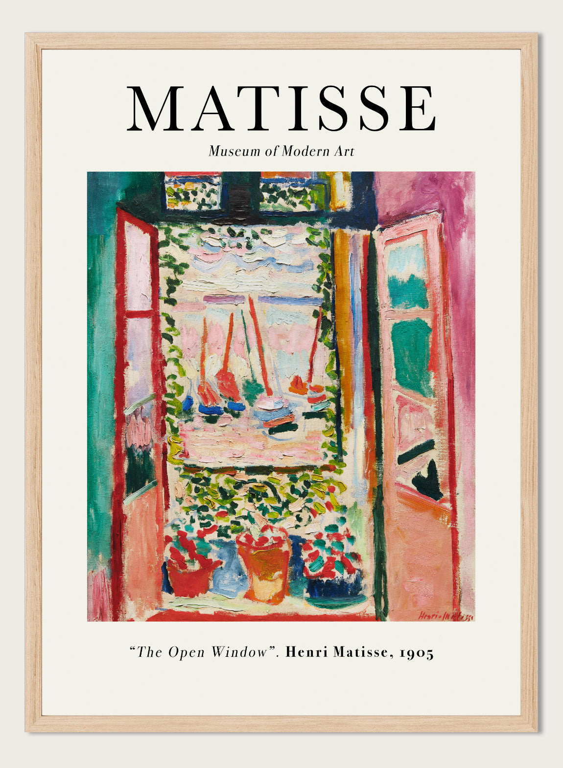 Henri Matisse Open Window 1905 Wall Art Print | Vintage Exhibition