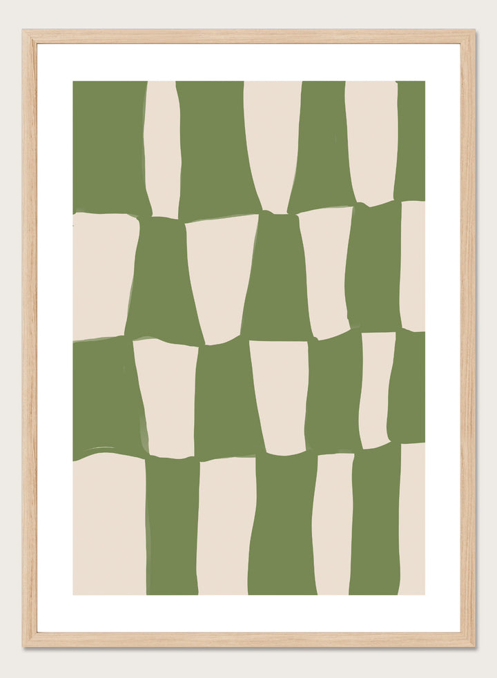 'Composition in Green' Aesthetic Art Print