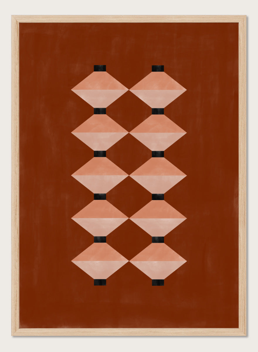 Elena Ristova - Stacked Geometric Terracotta Art Print