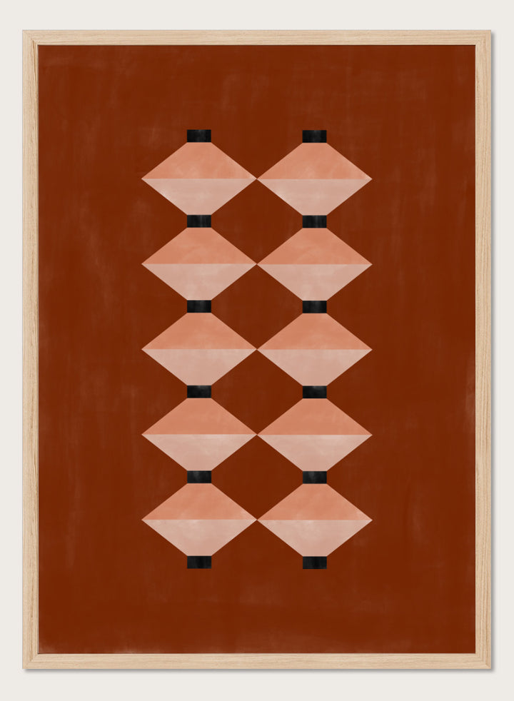 Elena Ristova - Stacked Geometric Terracotta Art Print
