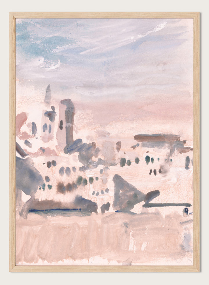 "View of a Town" Art Print