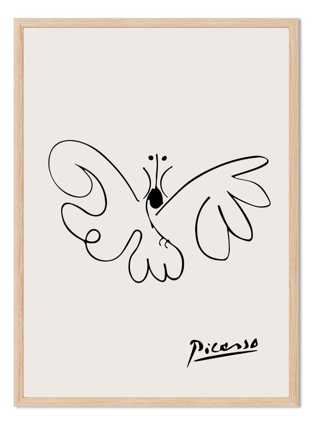 Pablo Picasso Butterfly Sketch Line Art Print