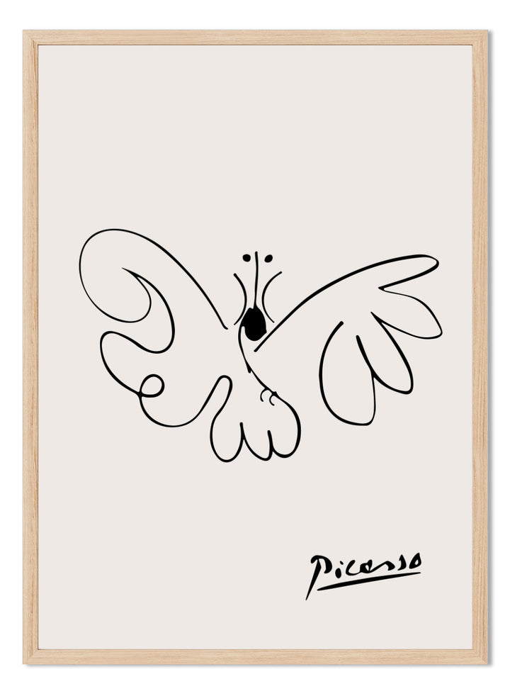 Pablo Picasso Butterfly Sketch Line Art Print