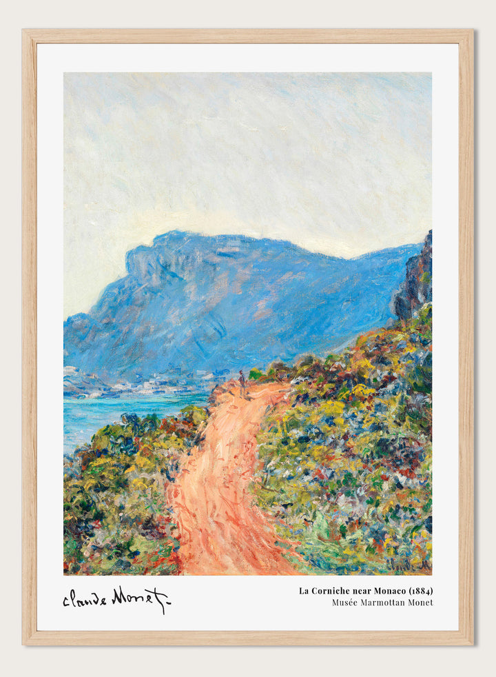 La Corniche near Monaco 1884 by Monet Print