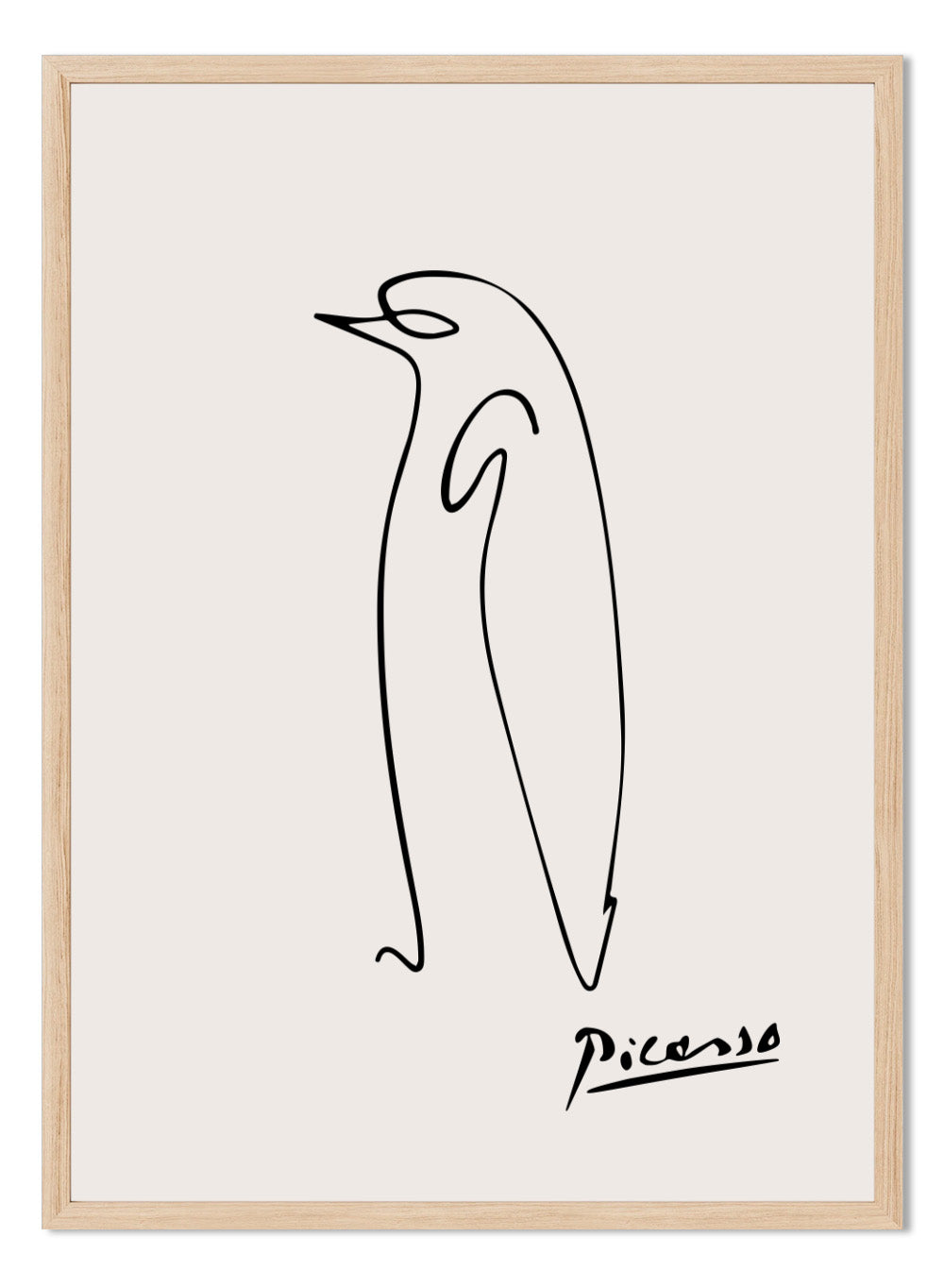 Pablo Picasso Penguin Sketch Line Art Print