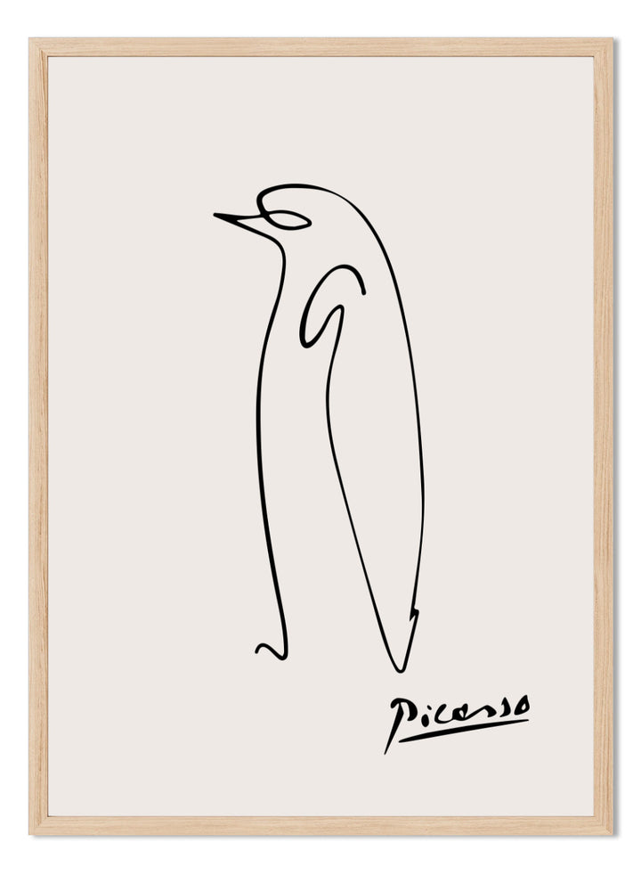 Pablo Picasso Penguin Sketch Line Art Print