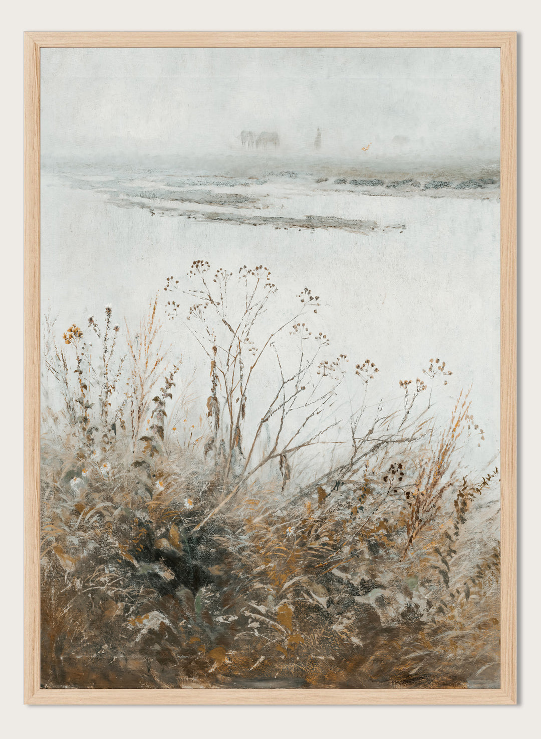 "Shore of Flooded River in Blossom" Art Print