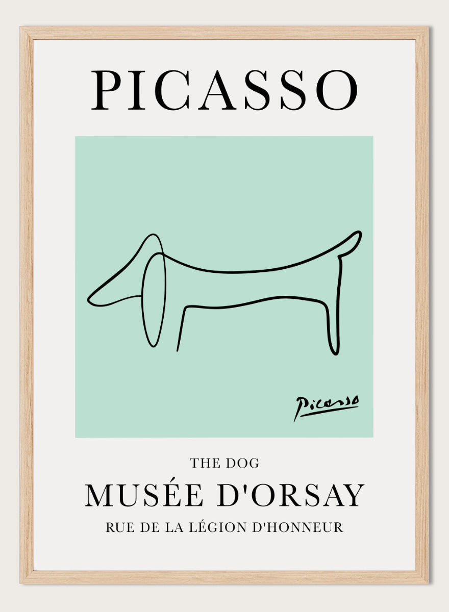 The Dog Line Drawing by Pablo Picasso Print