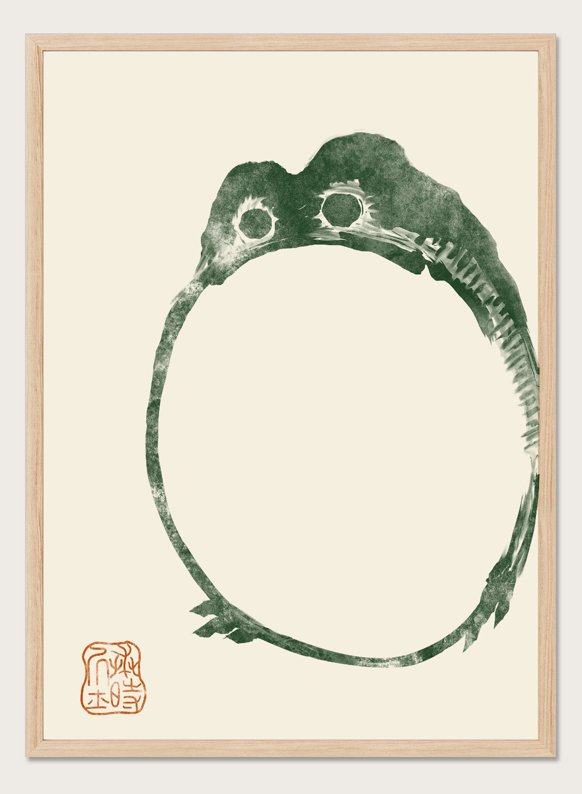Japanese Frog Matsumoto Hoji 松本奉時 Toad Woodblock Art Print
