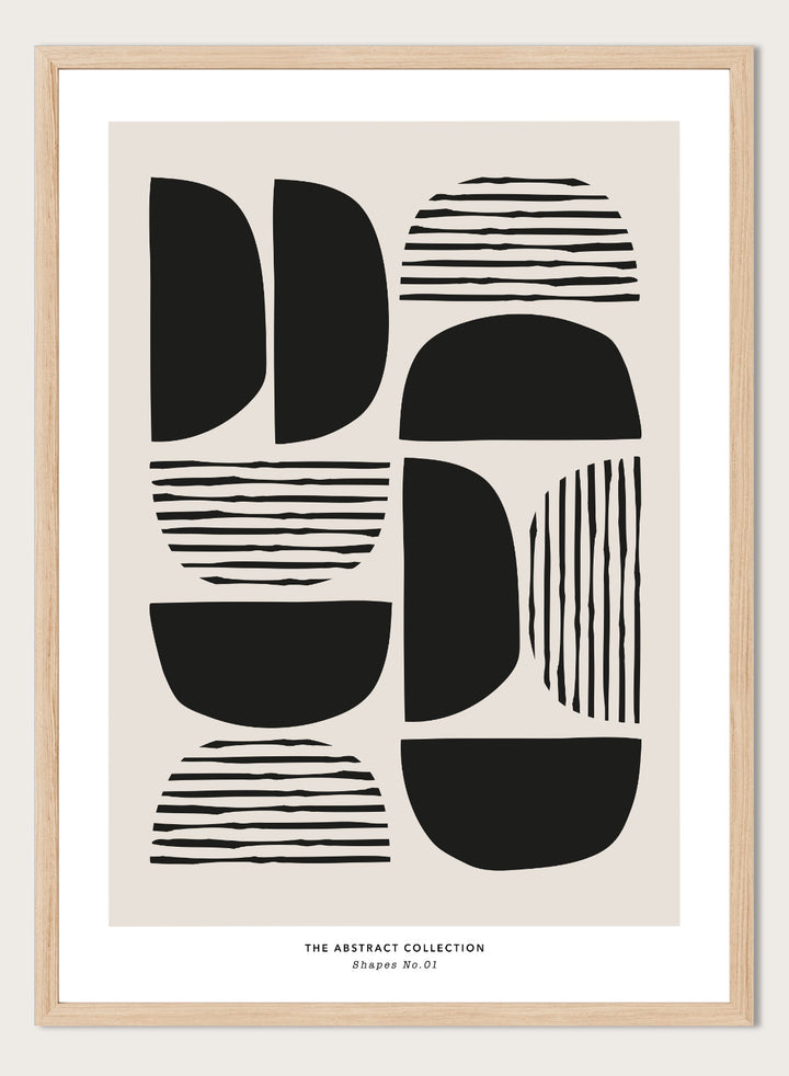 Minimalist Mid Century Modern Shapes Art Print AB10