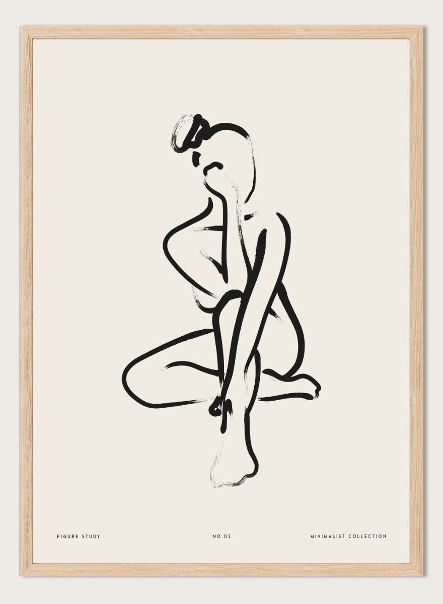 "Seated Figure No.03" Art Print