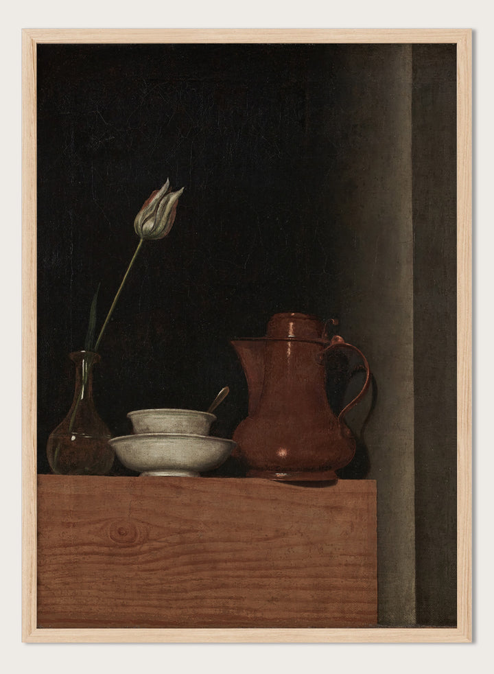 "Still Life with Jug and Tulip" Art Print