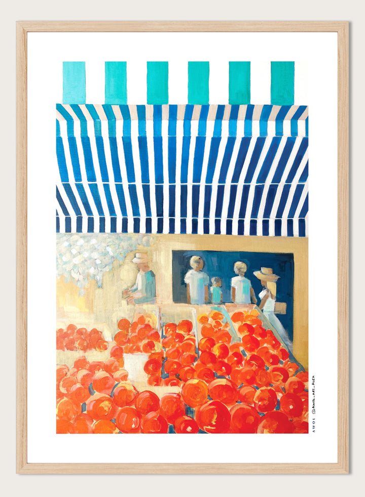 Awol Art Alex - Red Fruit Market Art Print