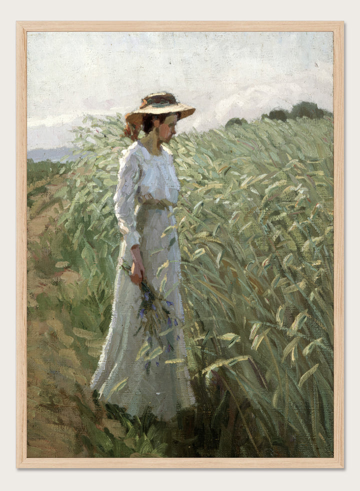 "Girl in the Wheat Field" Art Print