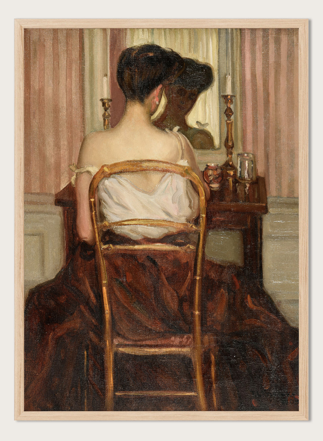 "At the Mirror" Art Print