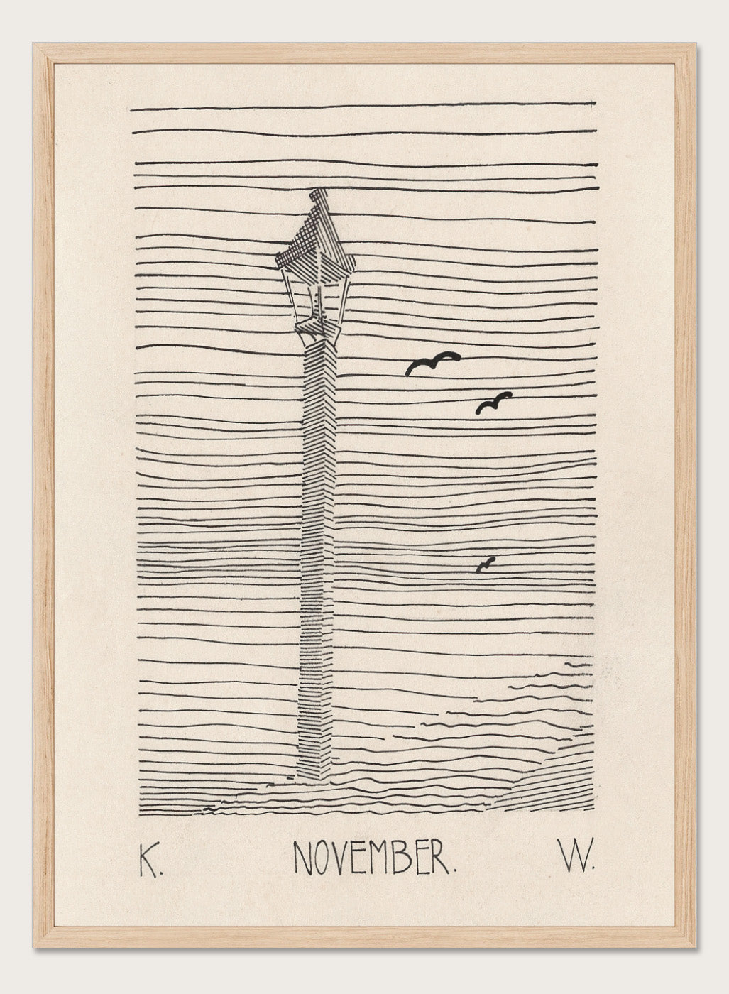 “Lantern and Three Birds” Art Print