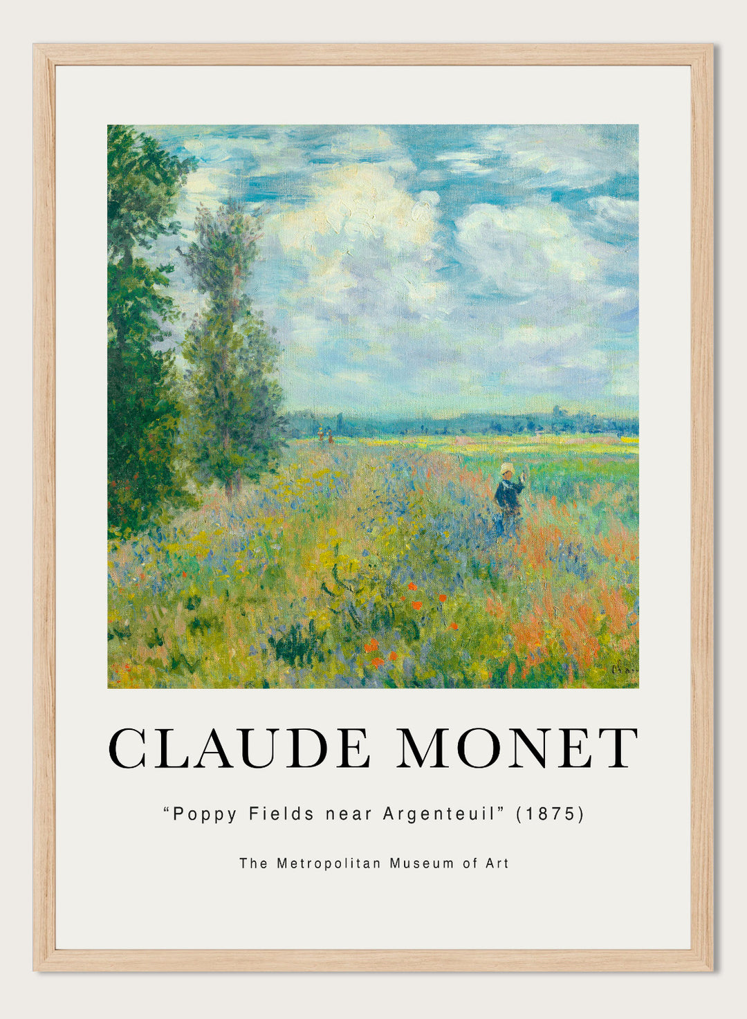 Poppy Fields near Argenteuil 1875 by Monet Print